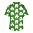 thumbnail image 5 of Fgvctg St. Patrick's Dayscrubs for Men Cute Shamrock Printed V Neck Short Sleeve Top Scrubs Stretchy Work Medical T Shirts Loose Scrub Nursing Uniforms Workwear Shirts with Pockets Light Green 5XL, 5 of 6