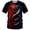 Red, variant on 3D Cobra Snake T Shirt Serpent Graphic Tee Yin Yang Style All Over Print Shirt for Men Women Streetwear Fashion