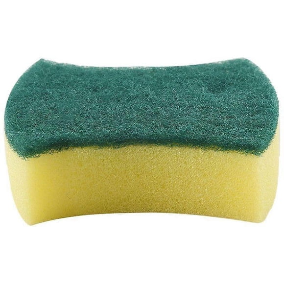 30pcs Multi-purpose Double-faced Sponge Scouring Pads Dish Washing Scrub Sponge Stains Removing Cleaning Scrubber Brush for Kitchen Garage Bathroom