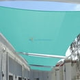 Sunshades Depot 20' x 22' Sun Shade Sail Rectangle Permeable Canopy Turquoise Light Green Custom