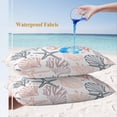 thumbnail image 4 of Orange Grey Coastal Lumbar Pillow Covers 20x12 Inch Set of 2, Summer Beach Coral Shell Ocean Waterproof Outdoor Pillow Covers, Decorative Cushion Pillowcases for Couch, Sofa, Bed, Garden, Patio, 4 of 9