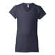 thumbnail image 1 of Camiseta con Cuello en V para Mujer Gildan Softstyle 20 F Azul Marino Grande, 1 of 1