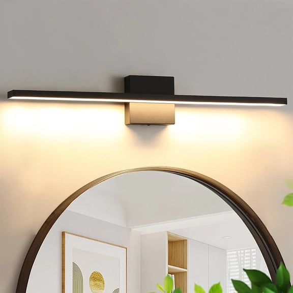 20.8 inch Black Bathroom Vanity Light,14W Dimmable LED Bathroom Lighting Fixtures Over Mirror, Modern Vanity Lights for Bathrooms Restroom Mirror