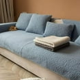 thumbnail image 1 of Granjero Gordo Funda de sofá de piel sintética, funda de sofá antideslizante en forma de L para sillones, 1 pieza/no todo el juego (azul, 35" x 70"), 1 of 4