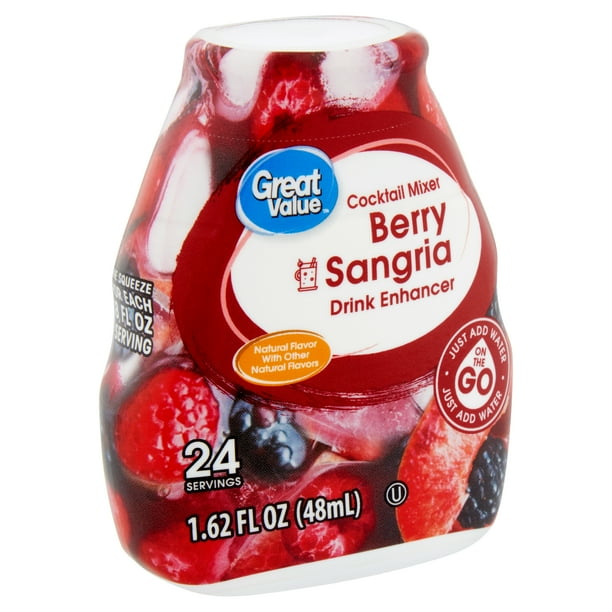 Great Value Cocktail Mixer Berry Sangria Drink Enhancer, 1.62 fl oz