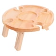 thumbnail image 1 of Weiweiguan 1 Pce Table Pliante Extérieure Table à Vin Ronde Portable Bureau de Service pour Nourriture et Collations, 1 of 6