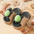 thumbnail image 2 of Hessimy Slippers for Girls Boys, Kids House Slides Sandals Shower Bathroom Non-Slip Open Toe House slippers Beach slipperstoddler kids(Black,11), 2 of 6