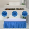 thumbnail image 2 of Easy-Going Wrap Around Ruffled Bed Skirt 18 Inch for Queen, King Size Beds, Blue, 2 of 3