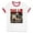 White/Red, variant on Horror Halloween Thug Life Ringer Tee Shirt Unisex Large White/Black
