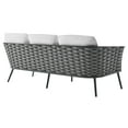 thumbnail image 5 of Modway Stance 4 Piece Outdoor Patio Aluminum Sectional Sofa Set in Gray White, 5 of 10