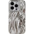 thumbnail image 7 of for iPhone 15 Pro Case,Pleated Water Ripple Chrome Wave Pattern Soft Compatible with iPhone Case (Gold,iPhone 15 Pro), 7 of 7