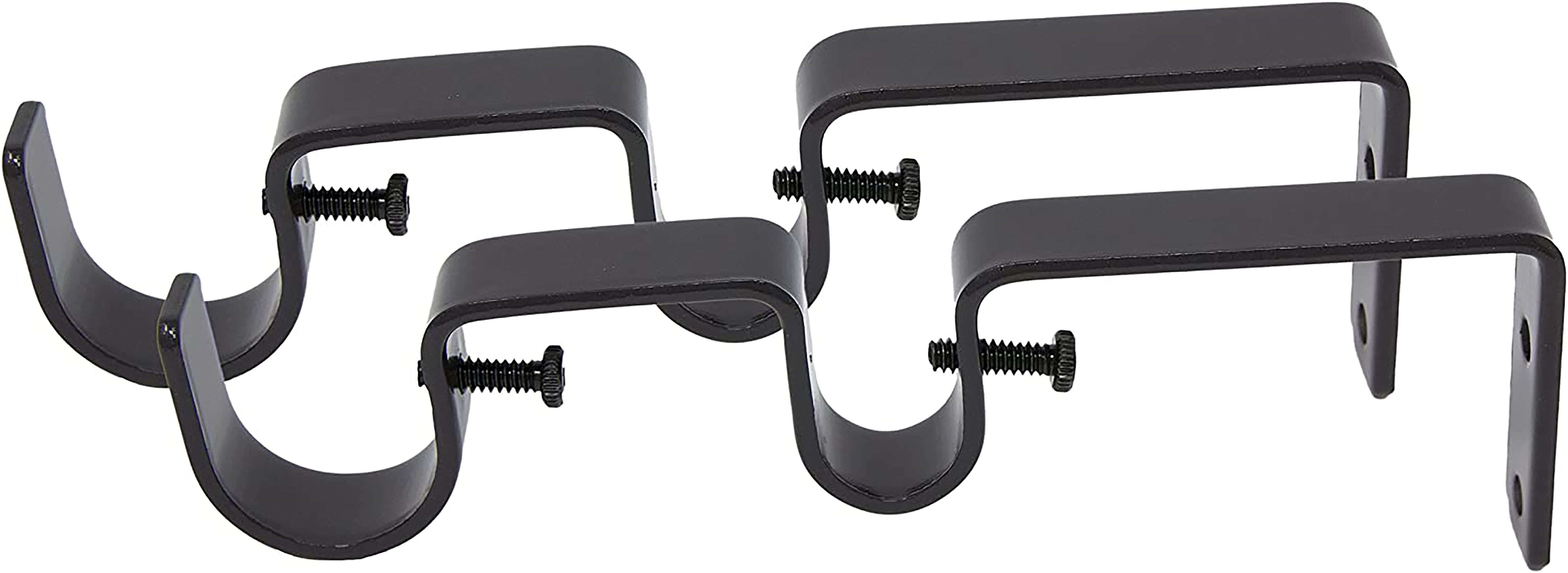 MERIVILLE Double Curtain Rod Bracket Designed for 1" Frond Rod and 5/