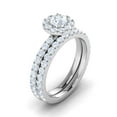 thumbnail image 2 of Certified G/I1 1.50 Carat TW Women's Diamond Halo Engagement Ring Bridal Set in 10k White Gold, 2 of 5