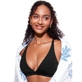 thumbnail image 4 of Top de Bikini CRZ YOGA Escote en V Profundo con Relleno Negro Talla Grande, 4 of 6