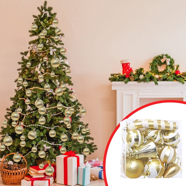 Christmas Tree Decorations,High-grade Pearl Thread Painted Christmas Balls,Electroplated Plastic Painted Christmas Decor for Christmas Tree Thanksgiving Party Wedding,Pink