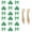 Green, variant on 18PC St. Patrick's Day Wooden Gnome Ornaments, Leprechaun Tree Decorations, Rustic Irish Holiday Farmhouse Hanging Cutouts for Home, Party Decor