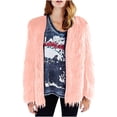 thumbnail image 2 of Chaquetas y abrigos casuales con capucha de manga larga para mujer, chaqueta de imitación cálida, larga, con cuello redondo y de moda., 2 of 5