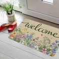 thumbnail image 2 of Floral Decor Door Mat Welcome Flowers Doormat Non Slip Colorful Farmhouse Entrance Reusable Home for Spring Decoration Front Door Mats Indoor Outdoor Rug 17" x 30", 2 of 6