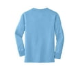 thumbnail image 6 of Port & Company Youth Long Sleeve Core Cotton Tee-L (Aquatic Blue), 6 of 6
