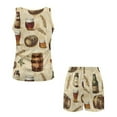 thumbnail image 5 of TSOVTHRID Beer Barrels Wheat Print Women's Pajama Sets Tank Lounge Set Soft Sleeveless Sleepwear with Short Pants Pjs Sets, Size S, 5 of 7