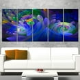 thumbnail image 1 of Tableau sur toile imprimée Design Art Bouquet de fleurs bleus Abstrait, 1 of 2