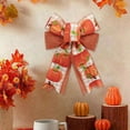 thumbnail image 5 of Xuniizn Fall Bows for Wreaths, Thanksgiving Pumpkin Wreath Bows for Fall Decor, Maple Leaf Orange Bow for Front Door, Farmhouse Ornament Bows for Harvest Indoor Outdoor Fall Decoration for Home, 5 of 7