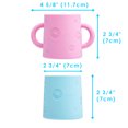 thumbnail image 2 of PopYum Silicone Training Cup 2-Pack for Baby and Toddler, tumbler (orchid pink, sky blue), 2 of 6