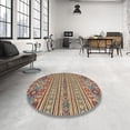 thumbnail image 3 of Ahgly Company Indoor Square Abstract Chestnut Brown Abstract Area Rugs, 8' Square, 3 of 6