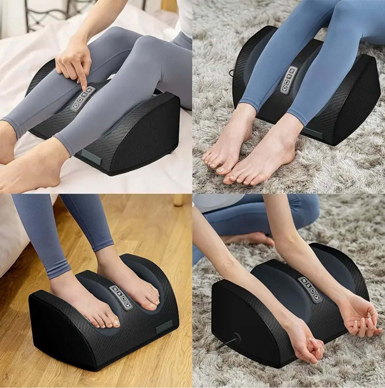 Foot Massager, Shiatsu Spa with Heat for Comfort and Relief, Gift, Black