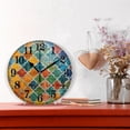 thumbnail image 2 of Moroccan Lattice Silent Wall Clock 10" Non-Ticking Battery Clock, 2 of 7