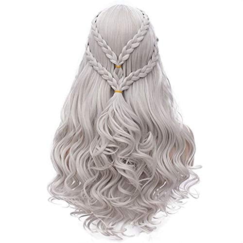 long silver cosplay wig