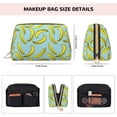 thumbnail image 2 of Cute Banana Sky Blue Makeup Bag, Large Capacity Travel Cosmetic Bag for Women Girls- Travel Toiletry Bag Leather Portable Waterproof Makeup Case Organizer with Handle, 2 of 4