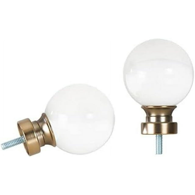 Embouts en Acrylique pour Tringles à Rideaux de 7/8 Pouces de Diamètre Couleur Or Chaud Or Chaud Or Chaud