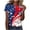 X03-Red, variant on Womens American Flag Shirts Plus Size Short Sleeve Crewneck Patriotic T-Shirts Vintage USA Flag Floral Graphic Tees 4th of July Summer Vacation Tops Pink 2XL