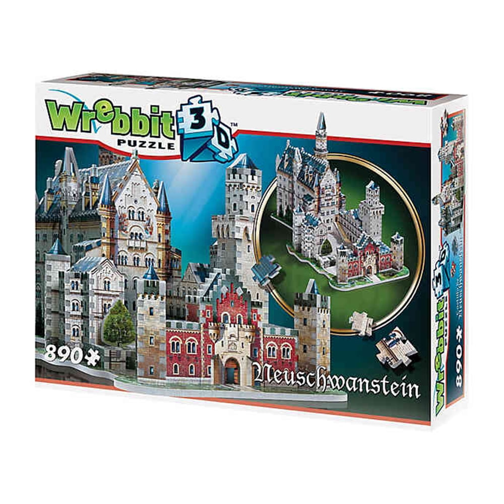 890Piece Neuschwanstein Castle 3D Puzzle by Wrebbit Ages 12 years and