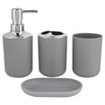 thumbnail image 1 of Juego de accesorios de baño Sunnimix 4 Piezas Decoración Ordenada gris, 1 of 7
