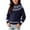 Navy, variant on Girls Fair Isle Knit Pullover Sweater with Jacquard Pattern, Trendy Mock Neck Long Sleeve Warm Casual Winter Knit Top for Daily Wear Red Size 9-10