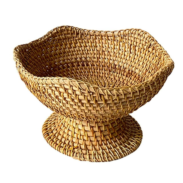 Siruishop Footed Fruit Basket Photo Props Fruit Tray for Countertop Dining Room Makeup S
