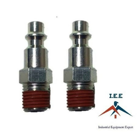2 pc 1/4" Male NPT Air Compressor Hose Quick Coupler Plug Steel New