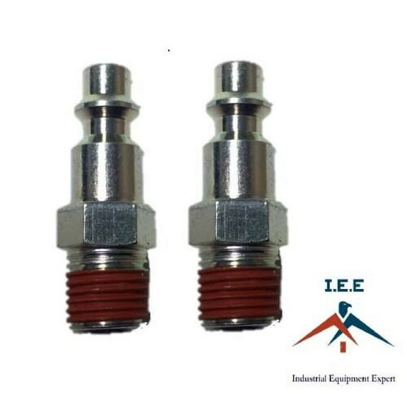 2 pc 1/4" Male NPT Air Compressor Hose Quick Coupler Plug Steel New