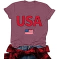 thumbnail image 6 of Mifsaly American Flag Shirt Women Summer Casual Usa Flag Graphic Basic T Shirts 4Th Of July Crewneck Short Sleeve Cotton Tops Lightweight Breathable Daily Wear Patriotic Tee M, 6 of 6