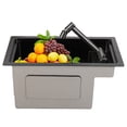 thumbnail image 2 of puresly Kitchen Sink 16.9x9.8x8.7 Inch 304 Stainless Steel Bar Sinks with Faucet Single Bowl Undermount Sinks for Home And Apartment Outdoor Camper, 2 of 9