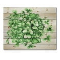 thumbnail image 3 of Designart 'Green Vintage Leaves of Shamrock' Traditional Print on Natural Pine Wood, 3 of 5