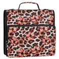 thumbnail image 5 of FORMRS Zipper Binder with Shoulder Strap 2-inch Ring 500 Sheet Capacity File Bag, Orange Floral Leopard Pattern, 5 of 5