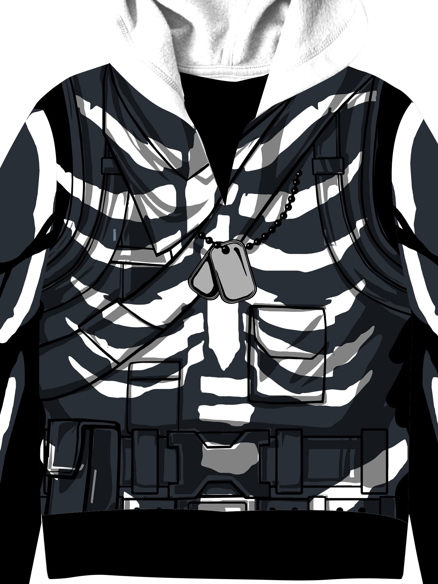 Fortnite, Boys Licensed Cosplay Hoodie, Skull Trooper, Sizes XS-XXL