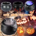 thumbnail image 4 of Witches Cauldron with Mist Maker Fogger,Scary Halloween Decorations,Black Witch Cauldron Kettle Pot with Color Change Light,Witches Candy Bucket for Kitchen Table Decor, 4 of 8