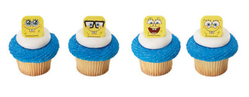 Spongebob Cupcake Pick Toppers Decorations Pack Of 24 Cake