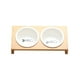 thumbnail image 1 of 1 juego de cuencos para comida de gato con soporte, elegantes platos de cerámica para mascotas, para gatos y perros, fáciles de usar en interiores., 1 of 5