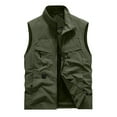 thumbnail image 7 of Krdevn Men Jacket Vest Overalls Vest Pocket Outdoor Casual Plain Slim Comfortable Jacket,Tank Tops Men,L, 7 of 7