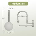 thumbnail image 5 of AmazerBath Shower Curtain Hooks, Shower Curtain Rings, Heavy Duty Modern Decorative Brushed Nickel Shower Curtain Hooks Rust Proof Smooth Glide Shower Hooks for Shower Curtain Shower Rod Hook, 12Pcs, 5 of 9